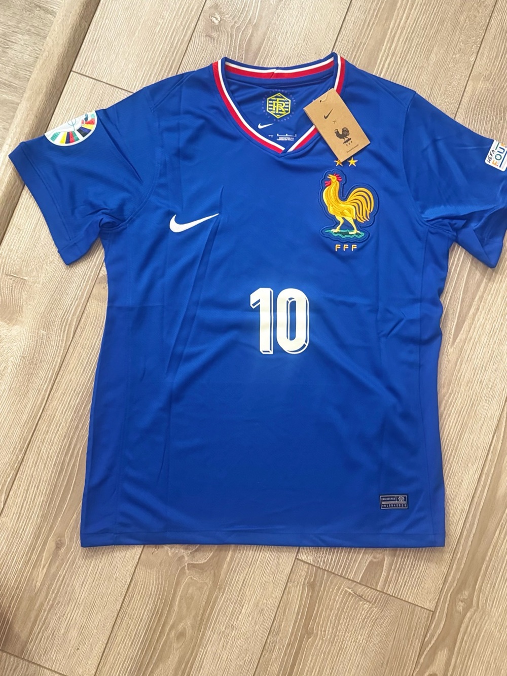 France Style Soccer Jersey #10 Mbappe Men’s Football Shirt Blue New Sizes M